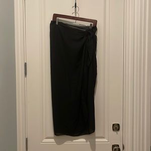 Sheer Black Sarong Sz M